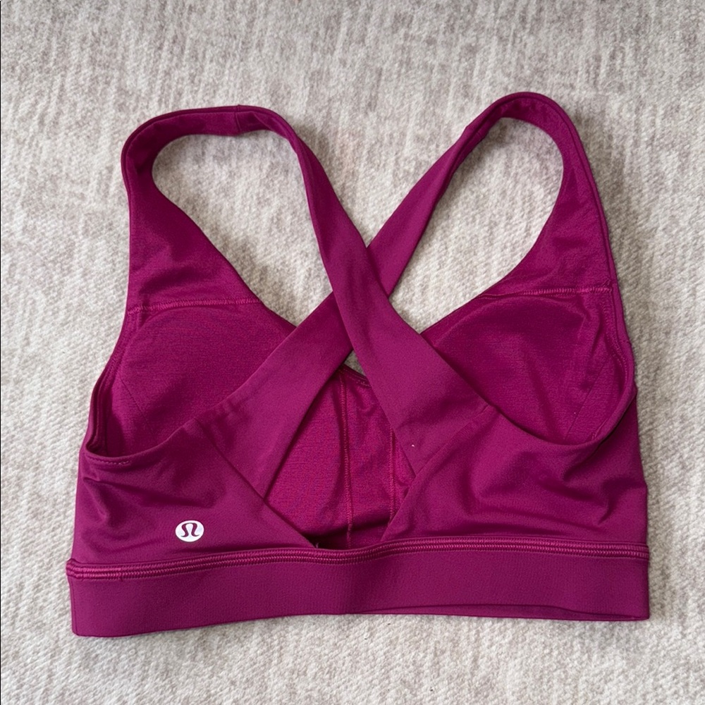 lululemon athletica Purple Sports Bra with Cross-Back Design